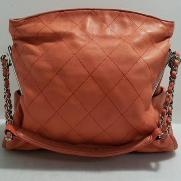 CHANEL Coral Pink Lambskin Quilted Soft Flap Bag - Picture 9 of 11